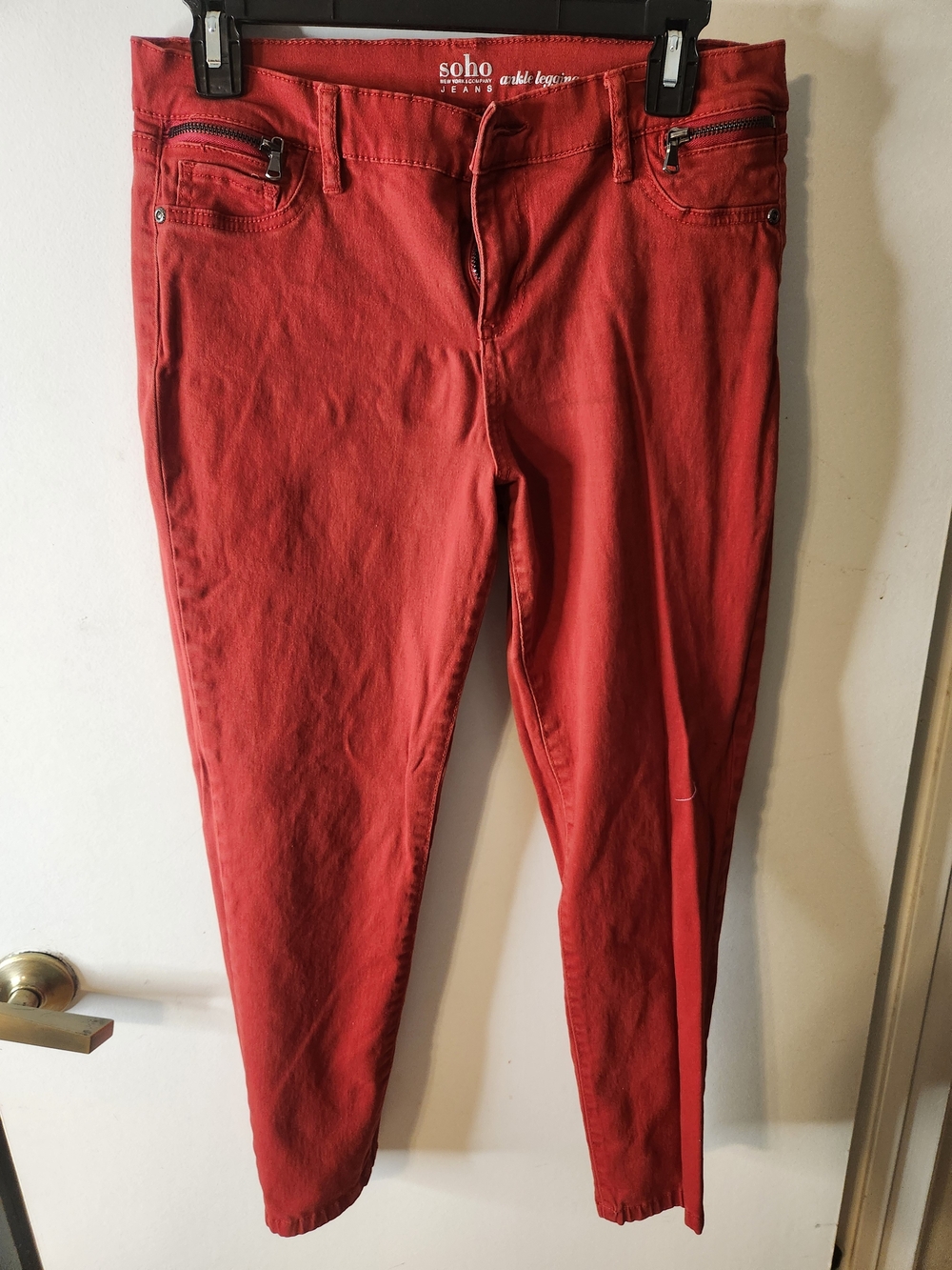 New York & Company Red Slim Ankle Pants